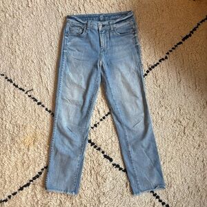 7 For All Mankind Ankle Straight Light Blue Jeans